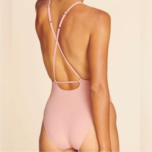 Andie Swim x Claire Holt The Straddie One Piece Swimsuit Pink - Picture 2 of 8